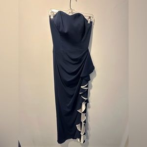 Strapless Dress Navy Blue